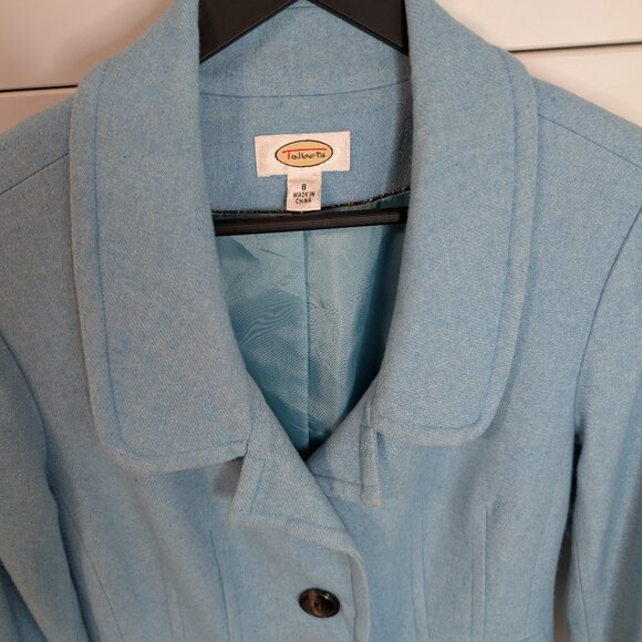 Talbots Aqua Blue Wool-Blend Blazer/Jacket Size 8, Tailored, Classic & Polished - Picture 2 of 12